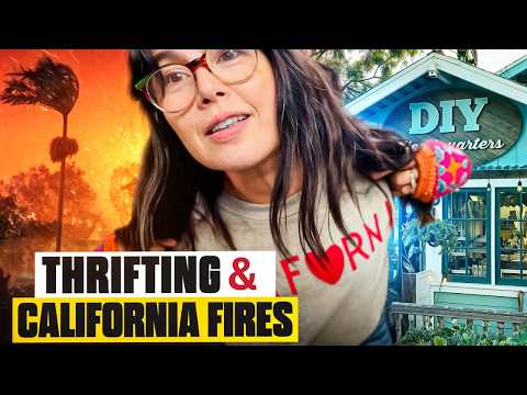 Redecorating  with Thrifted bargains & wild fires in California