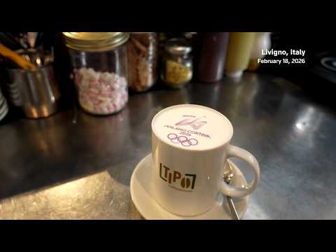 YouTube video thumbnail: Olympic-Themed Italian Cappuccino to Start the Day in Livigno