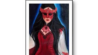 mythological character art | Blood princess | step by step #art #realastic #painting