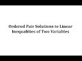 Understanding Inequalities with Ordered Pairs