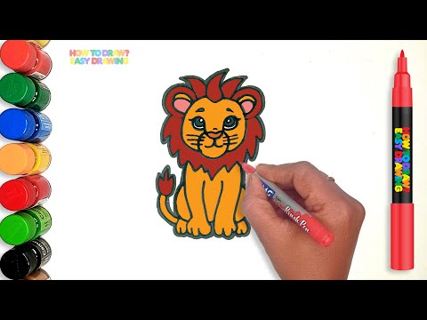 How to Draw a Cute Lion Cub | Easy Drawing Tutorial for Kids