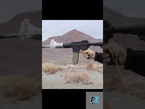 can diffrent guns brake throw being in concreat?! #cool #safety #experiment