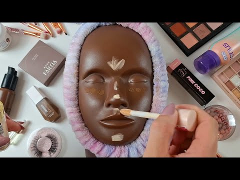 ASMR Makeup on Black Woman (No Talking)