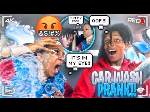 OPENING MY MOM’S WINDOW WHILE GOING THROUGH THE CAR WASH!!😱😂 **SUPER FUNNY**