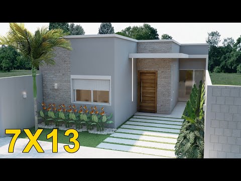 Casa pequena e aconchegante | TERRENO PEQUENO | 7x13