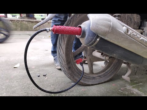 Bơm KHẨN CẤP - Chế bơm từ Pô xe máy || A product of Vietnamese.