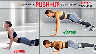 Do Your First PUSH-UP Fast & Easy Just in 5 Steps at Home🔥Chest Workout | Proper Technique, Mistakes