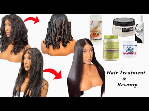 How To Make Your Old Wigs Look New| Revamp And Treat  your wigs / Keratin Hair Treatment