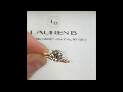 2.40 ct Round in Rose Gold Pave