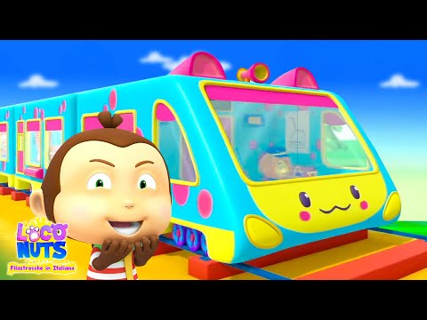 Canzone del Treno Ritmo Ferroviari  | Di Più Filastrocche Animate per Bambini