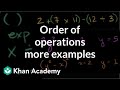 Order of Operations Practice with Variables
