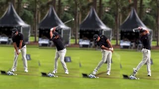 Xander Schauffele Slow Motion Swings On The Range