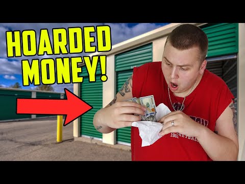 He HOARDED MONEY! FOUND MONEY EVERYWHERE! Finding MONEY In Storage Unit! Storage Units Finds