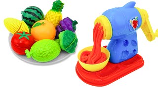 Satisfying Video l How To Make Playdoh w Rainbow Noodles From Mesh Slime and Ball Cutting ASMR