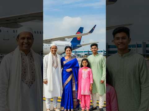 This family will return home by plane.  #shorts
