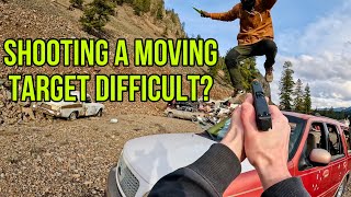 Is it hard to shoot a moving target from self defense distance?