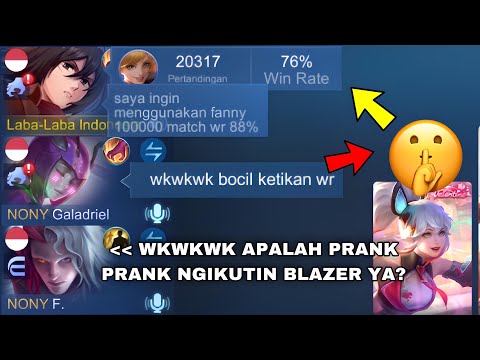 AKU IKUT BERMAIN DI RANDOM LOBY(PART7) REAKSI PUBLIC ON MIC CEWE COWO MELIHAT FANNY 20 RIBU MATCH🤣☠️