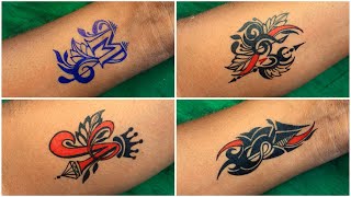 very beautiful tattoo art of M || A || A with heart and A S S 😱🤔