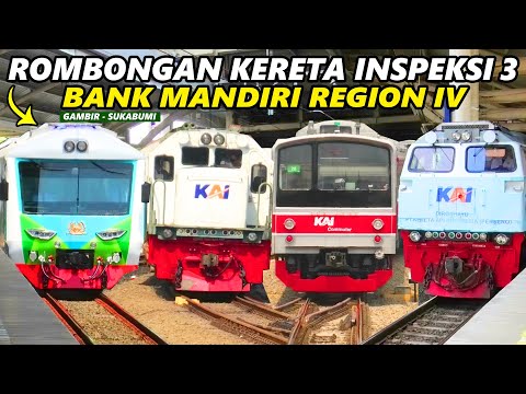 RAMAINYA KERETA API DI STASIUN TERSIBUK Ada KLB BANK MANDIRI KERETA INSPEKSI 3 RUTE GAMBIR SUKABUMI