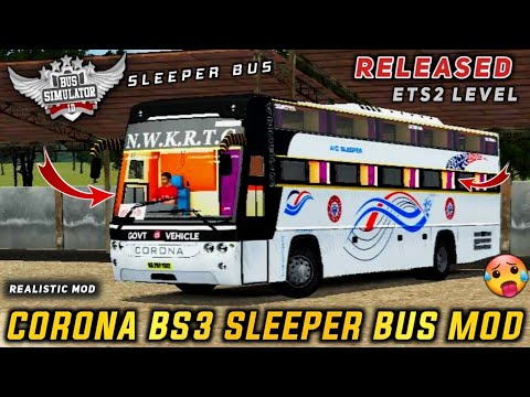 download NWKRTC CORONA BS3 SLEEPER BUS MOD for bus simulator indonesia | BUSSID V4.3 | #bussidmods