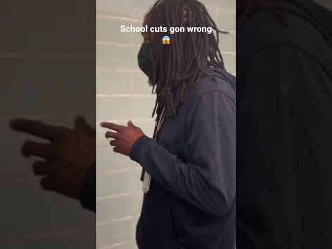 School cut gon wrong😱(watch full vid) #dreads #haircut #funny
