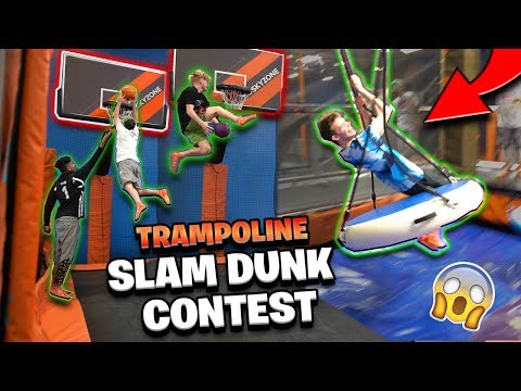 INSANE Trampoline Dunk Contest & Obstacle Course! *Hilarious*