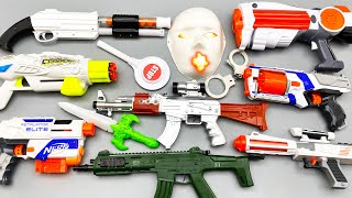 Giant Toy Gun Lineup! Nerf Retaliator Elite, AK‑47 Chrome, M32 Rifle, Strongarm & Ghost Mask