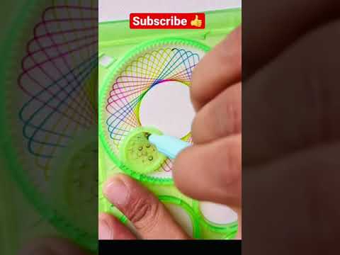 Easy Art ! Colourful Spirograph | Satisfying Créative Art #Shorts #art #draw #drawing #painting