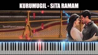 Kurumugil - Sita Ramam | Synthesia Piano Tutorial | Full song | TamilPianolessons