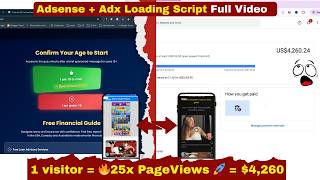 Adsense + Adx Loading Script || Adsense se Paise Kaise kamaye || adsense earning