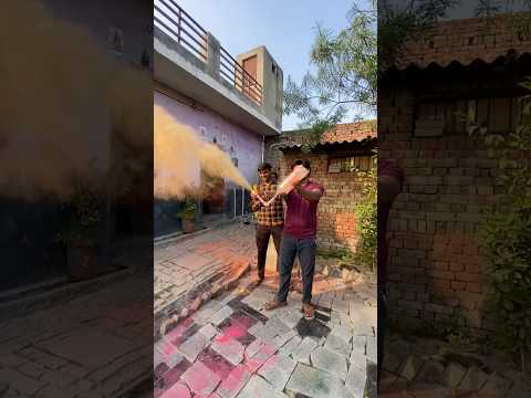 How to make holi cylinder at home🩸 #How to make holi cylinder at home #shorts #experiment