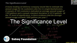 The Significance Level