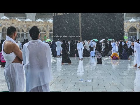 MASJID MAKKAH ASSARIF - MASJIDIL HARAM BEATUFUL RAIN 🌧 - UMRAH TODAY