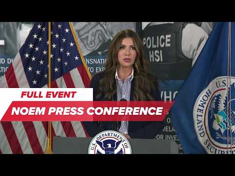 Kristi Noem press conference on immigration arrests, Alligator Alley, USCG gulfstream jets and ICE