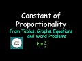 Constant of Proportionality Problems
