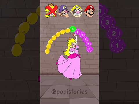 How Many Balloons Will Pop? Waluigi vs Peach vs Mario Day 10 Challenge!