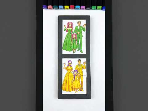 K-pop Demon Hunters Golden Family vs Emerald Family Cardboard Puzzle Solving Challenge #kpop