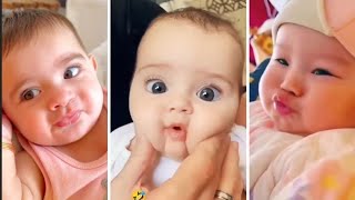 Cute and funny viral baby's || Cutest laugh and reactions🤩🤣