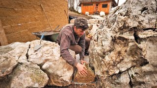 Stone Walls Masonry Work Begins (S5 Ep4)