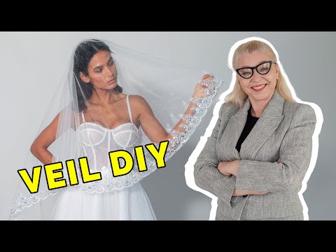 How to Make a Veil for Wedding Dresses | Veil DIY sewing tutorial