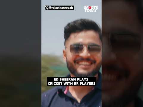 Ed Sheeran plays CRICKET alongside Riyan Parag and Tushar Deshpande