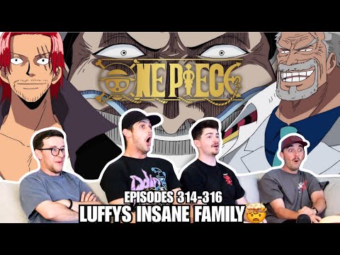 LUFFYS DAD AND GRANDPA?!...Anime HATERS Watch One Piece Episodes 314-316 | REACTION