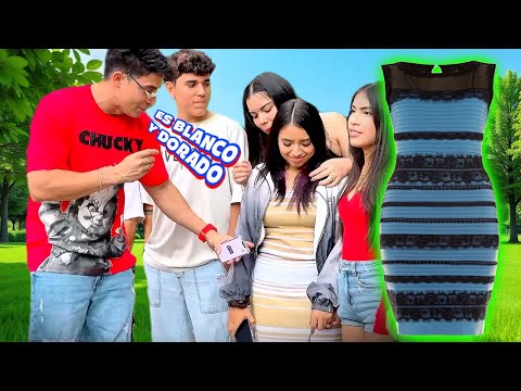 ¡El vestido viral regresa! ¿Azul con negro o blanco con dorado? 😱👗