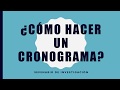 Comprensión del Cronograma y su Aplicación