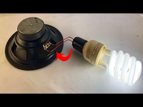 Awesome electric free energy generator 220 volt electricity with magnet speaker #amazing