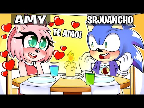 ¡ME CONVIERTO EN SONIC Y TENGO UNA CITA CON AMY SU NOVIA!😱💖¿ME DESCUBRE SRJUANCHO MINECRAFT ROLEPL