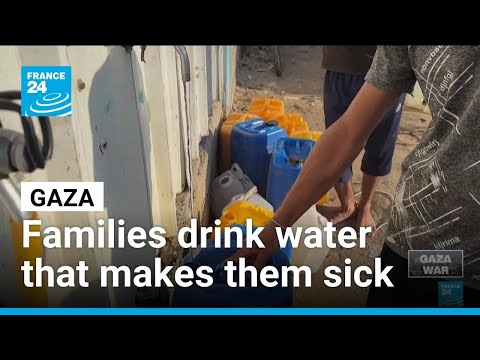 YouTube video thumbnail: Gaza: Heat and Thirst Drive Families to Drink Water That Makes Them Sick