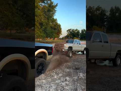 DIESEL VS SQUATTED TRUCK😂🤦🏽‍♂️ #comment #squattedtrucks #diesel #mudding #insane #donuts