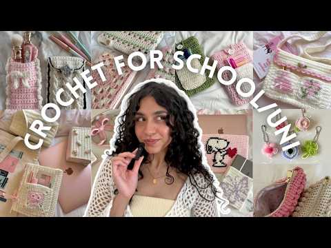 40+ cute and easy crochet ideas for school/university with FREE tutorials