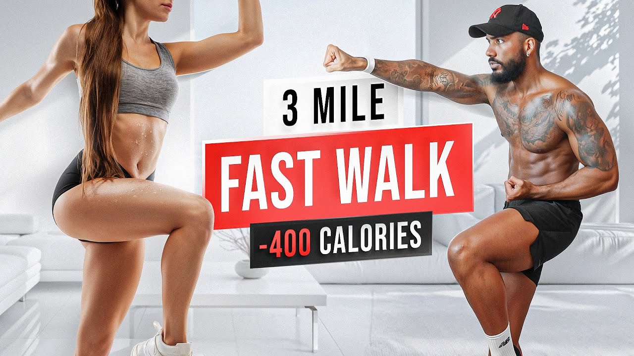 3 MILE INTENSE Walking Workout (BURN 400+ Calories)